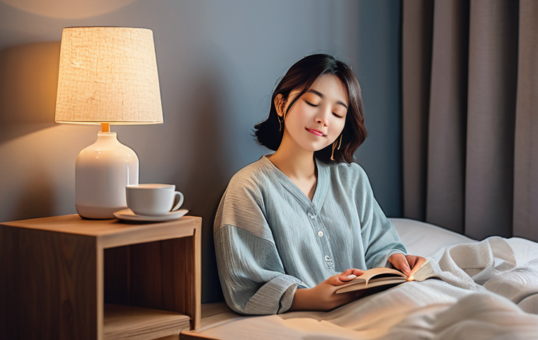 웹툰작가의 건강 관리 방법 - **Prompt: "A male Japanese webtoon artist, appearing to be in his early 30s, is taking a mindful bre...